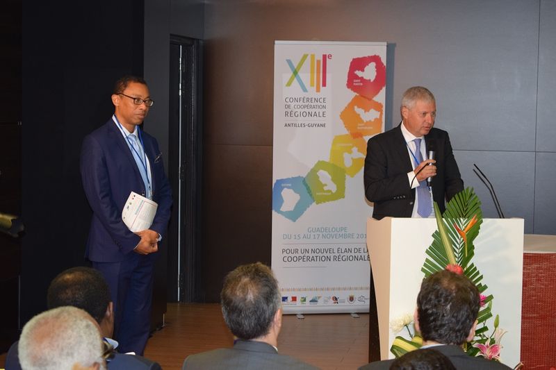 Ambassadeur Jean-Bernard Nilam et Eric Maire, Préfet de la région Guadeloupe